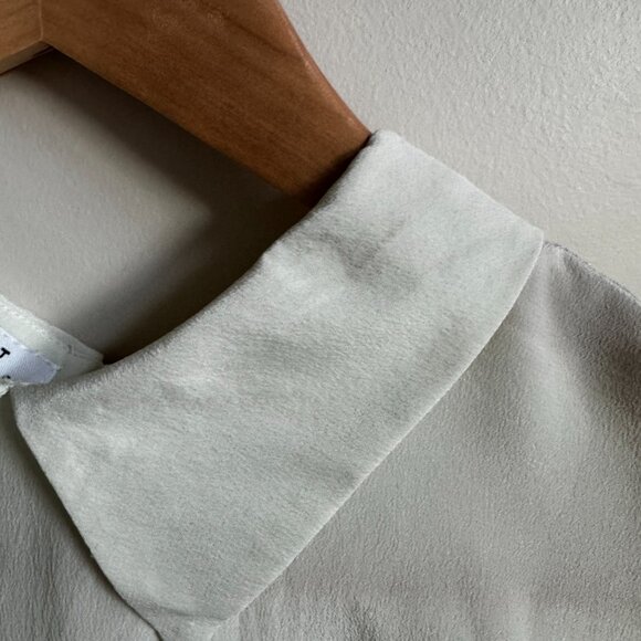 Equipment 100% Silk White Sleeveless Tuxedo Top Button Up - Picture 6 of 7